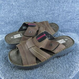Faded Glory Men's Tom IV Slide Brown Leather Size 12M Gently Used‎ 2025